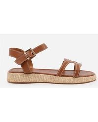 Where's That From - Pu Sofia Flatform Sandal - Lyst