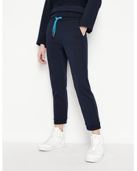 ARMANI EXCHANGE - Closed Hem Fleece Jogging Bottoms - Lyst