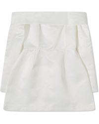 Odd Muse - Satin Bardot Mini Dress - Lyst
