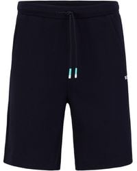 BOSS - Fleece Jogger Shorts - Lyst