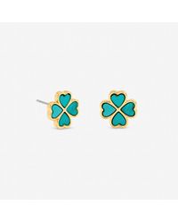 Jon Richard - Plated And Clover Huggie Earrings - Lyst