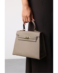 Where's That From - Wheres Top Handle Satchel Mini Tote Bag With Turn-Lock - Lyst