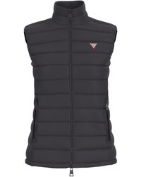 Guess - Puffer Sleeveless Gilet - Lyst