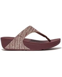 Fitflop - Lulu Shimmerweave Toe-Post Sandals - Lyst