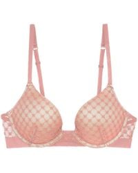 Wolford - Sheer Logo Push-Up Demi Bra - Lyst