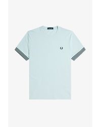 Fred Perry - Stripe Cuff T-Shirt - Lyst
