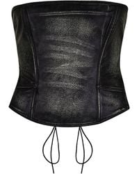Jaded London - Faux Leather Corset - Lyst