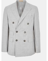 BOSS - L Heston Double Breasted Suit - Lyst