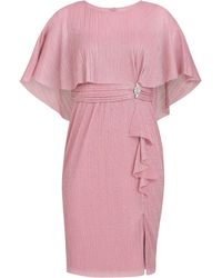 Gina Bacconi - Sonya Pleated Dress With Brooch - Lyst