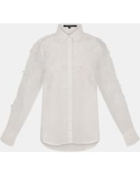 French Connection - Camden Floral Embellished Long Sleeve Blouse - Lyst