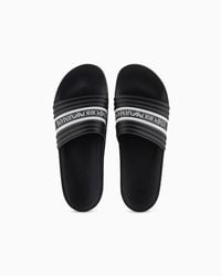 Emporio Armani - Tape Logo Sliders - Lyst