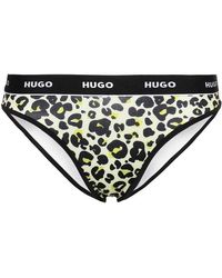 HUGO - Classic Leopard Bikini Bottoms - Lyst