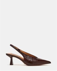 Steve Madden - Alari Leather Kitten Heel Slingbacks - Lyst