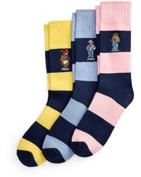 Polo Ralph Lauren - Polo Bear Striped 3-Sock Gift Set - Lyst