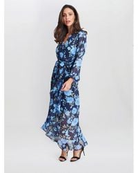 Gina Bacconi - Norma Printed Maxi With Tulip Overlay - Lyst