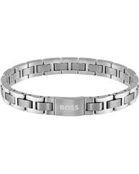 BOSS - Metal Link Bracelet With Magnetic Closure - Lyst