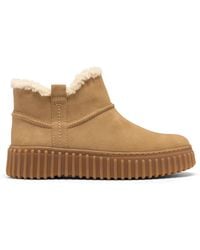Clarks - Torhill Warm Suede Flat Ankle Boots - Lyst