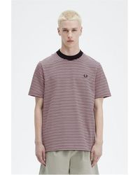 Fred Perry - Fred Fine Strp Tee Sn42 - Lyst