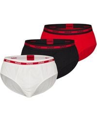 HUGO - 3 Pack Of Stretch Cotton Briefs - Lyst