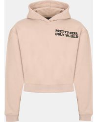 PRETTY BOY UGLY WORLD - Cotton Long Sleeve Cropped Oversized Fit Hoodie - Lyst