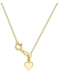 Be You - Sterling Silver Plated Heart Curb Chain - Lyst