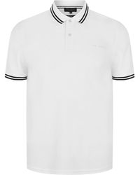 Ted Baker - Striped Trim Short-Sleeve Polo Shirt - Lyst