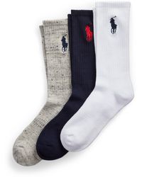 Polo Ralph Lauren - Polo 3 Pack Big Polo Pony Crew Sock - Lyst