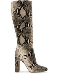 Steve Madden - Knee High Block Heel Boots With Zipper - Lyst
