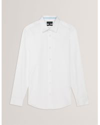 Ted Baker - Long-Sleeve Cotton Shirt - Lyst