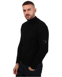 C.P. Company - Re-wool Zipped Knitted Jumper - Lyst