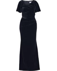 Gina Bacconi - Minka Velvet Maxi Dress With Cowl Neck - Lyst