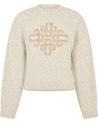 The Couture Club - Embellished Buckle Crew Neck Jumper - Lyst