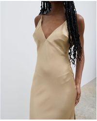 Pretty Lavish - Jode Satin Striped Maxi Dress - Lyst
