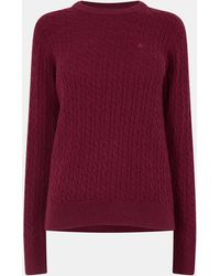 Jack Wills - Jack Tinsbury Merino Wool Blend Cable Knitted Jumper - Lyst