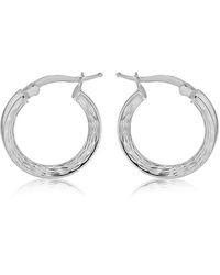 Be You - Sterling Marquise-patterned Hoops - Lyst
