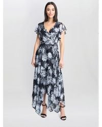 Gina Bacconi - Jude High-Low Floral Print Dress - Lyst