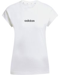 adidas - Essentials Linear Cotton T-Shirt - Lyst