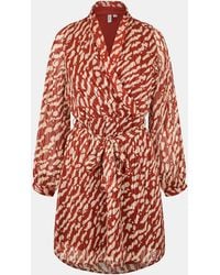 Vero Moda - Patterned Wrap Dress - Lyst