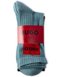 HUGO - Bodywear 3 Pack Rib Patch Socks - Lyst