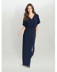 Gina Bacconi - Pascale Long Knot Front Jersey Dress - Lyst