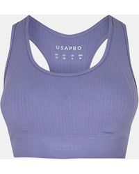 Usa Pro - Up Seamless Crop Sports Bra - Lyst