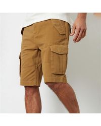 Threadbare - Cotton Twill Utility Cargo Shorts - Lyst