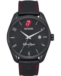 Nixon - Analogue Leather Quartz Watch - Lyst