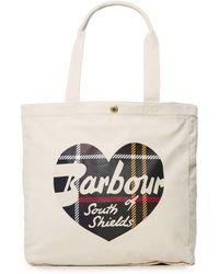 Barbour - Heart Re-Engineered Cotton Tote Bag - Lyst