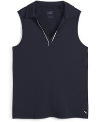 PUMA - Cloudspun Piped Sleeveless Performance Polo Shirt - Lyst