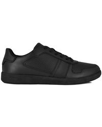 Calvin Klein - Low Lace Up Leather Trainers - Lyst