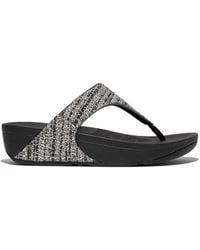 Fitflop - Lulu Shimmerweave Toe-Post Sandals - Lyst