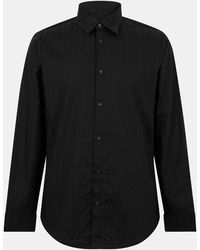 ARMANI EXCHANGE - Long Sleeve Plain Shirt - Lyst