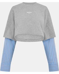 WRSTBHVR - Worst B Teela Long Sleeve Cropped Crop Top - Lyst