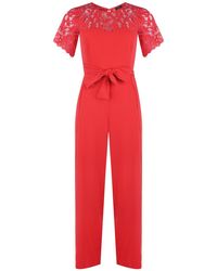 guess red jumpsuit